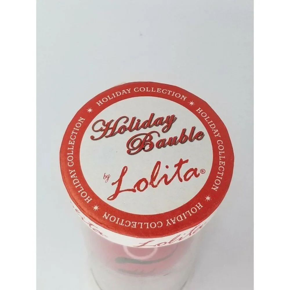 Lolita Handpainted Martini Glass 7 OZ Candle Ornament Flirtini Holiday New Lot 2